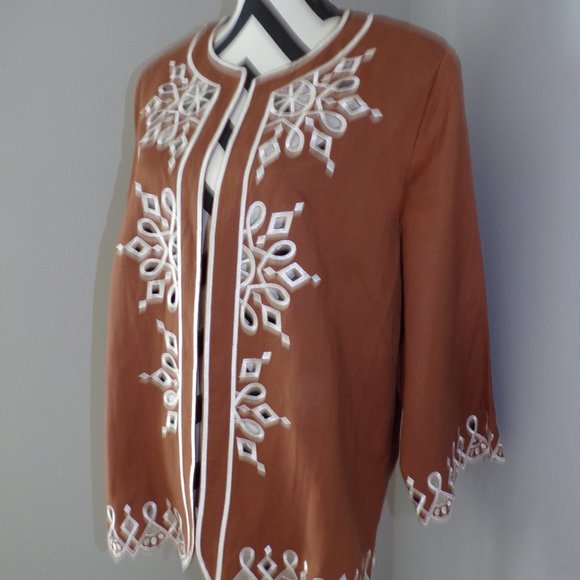 Bob Mackie Large Open Front Jacket - Picture 4 of 6